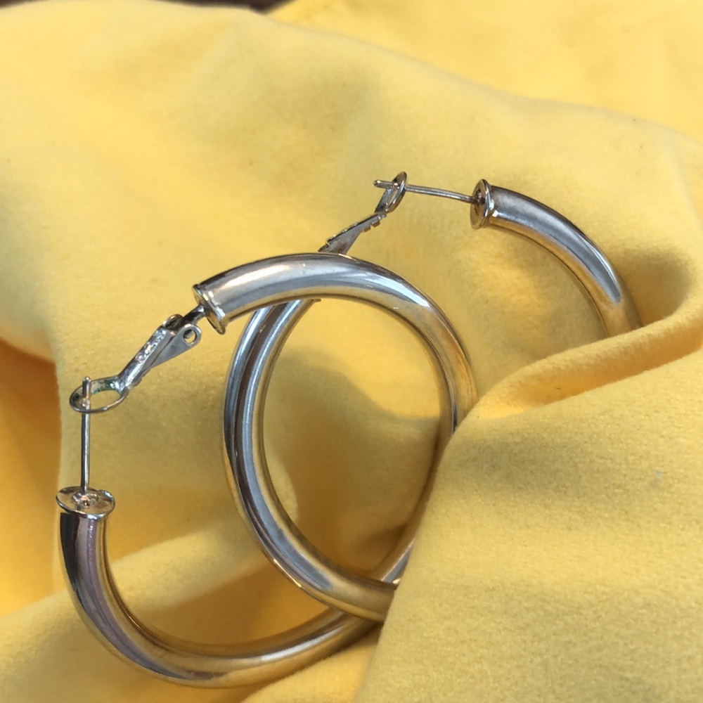 Sterling silver 2” hoops - Picture 4 of 5